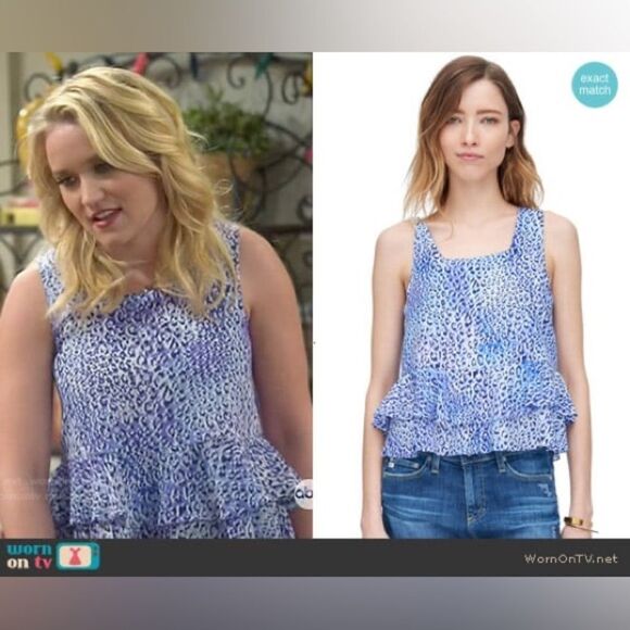 Rebecca Taylor Leopard Silk Top - Picture 2 of 12